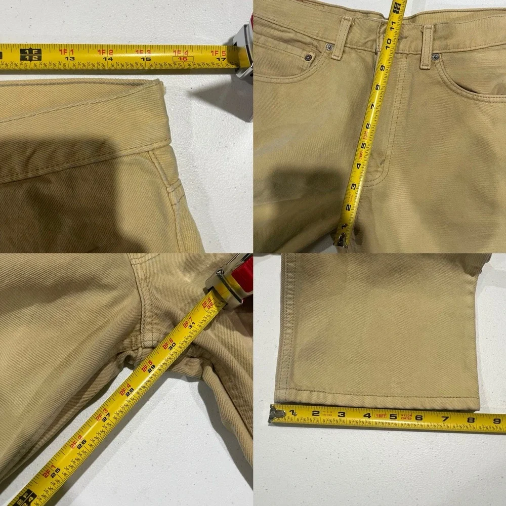 Vintage Levis 550 Jeans Mens 32 Relaxed Fit Y2K Straight Denim 2003 Beige Gold